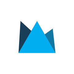 color triangle mountain logo design