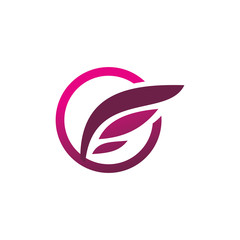 color f wing logo design