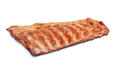 Piece of smoked pork ribs