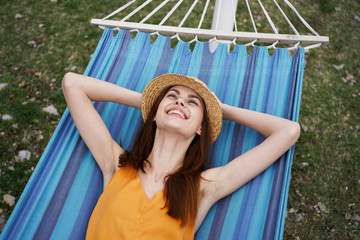 woman in hammock