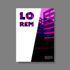 Modern Style Flyer or Cover Design for Your Business with Urban Theme - Applicable for Business Reports, Presentations, Placards, Posters