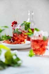 Fresh cocktail with pomegranate