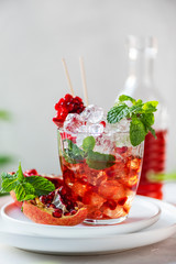 Fresh cocktail with pomegranate