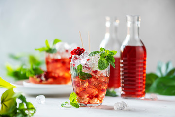 Fresh cocktail with pomegranate