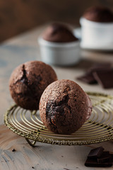 Sweet muffins with chocolate