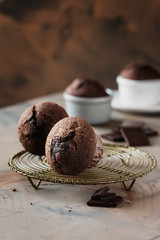 Sweet muffins with chocolate
