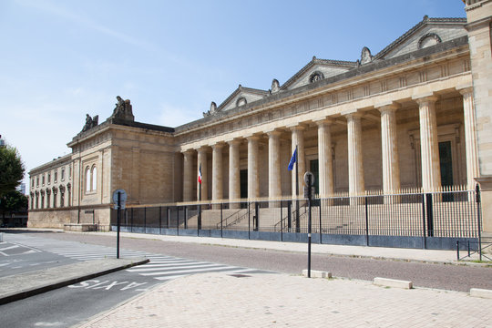 columns Court of Appeal city center in Bordeaux city france