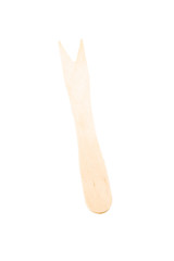 Bamboo toothpick wood food spike skewer for eating on white isolated background