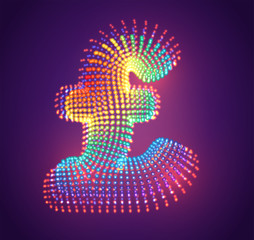 vector symbol of luminous dots, rainbow gradient