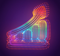 vector symbol of luminous dots, rainbow gradient