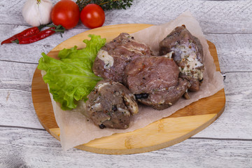 Marinated pork meat ready for coocking