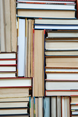 Books stack texture and background