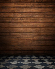 dark empty interior room. may used as background.