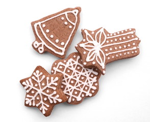 christmas gingerbread isolated on white background