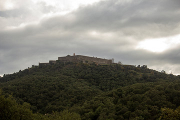 Fototapeta na wymiar Fort de Bellegarde at the French-Spanish border