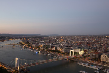 Fototapeta premium Aerial view of the cityscape in Budapest