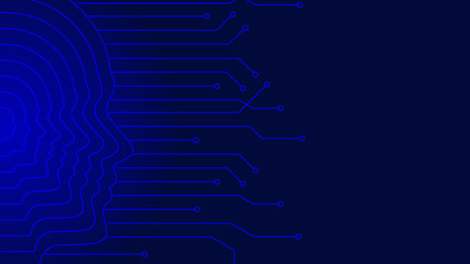 blue circuit board background