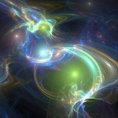 Fototapeta premium Fractal hyperspace abstract digital illustration
