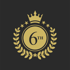 Gold Medal Vector. Golden Place Badge. Sport Game Golden Challenge Award. Red Ribbon illustration.