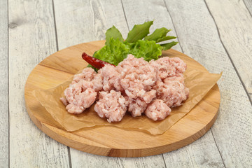 Homemade pork minced meat for cooking