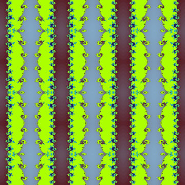Ornamental striped endless pattern - blue green purple design tile in vintage style