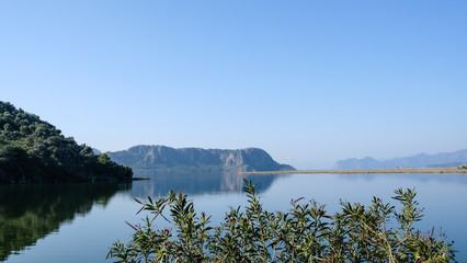 Dalyan region with interesting geographical features in Mugla, Turkey