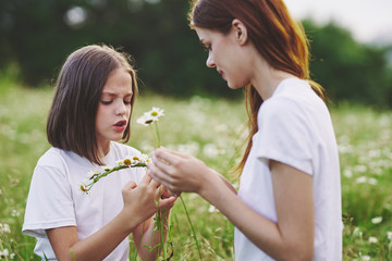 mother and daughter in the park