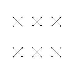 Set of Arrow archery icon vector illustration Logo Template