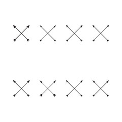 Set of Arrow archery icon vector illustration Logo Template