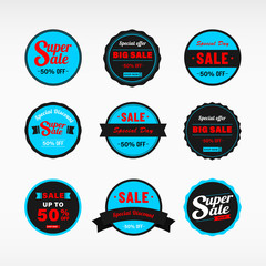Sale label and discount sticker design.