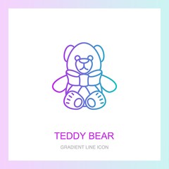 teddy bear creative icon. From Christmas icons collection. Isolated teddy bear sign.