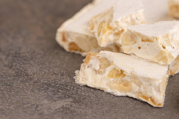 Turron duro or hard almomd nougat. It traditional sweet consumed in Spain at Christmas time.