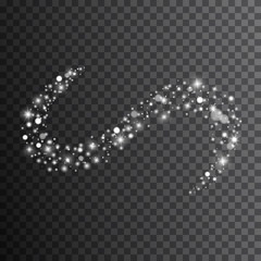 White sparks glitter special light effect.