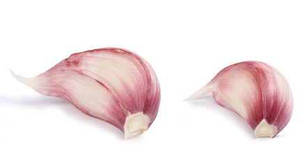 Garlic isolated on white background.