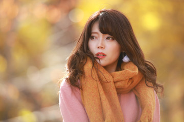 Naklejka premium 女性ポートレート