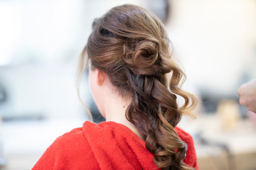 a woman at the beauty salon