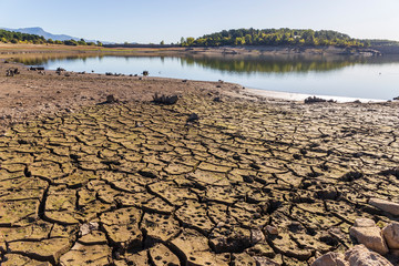 Sequ&iacute;a en el pantano de La Jarosa. Sierra de Guadarrama. Madrid. Espa&ntilde;a. Europa.
