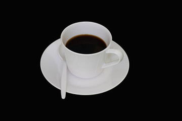 isolated  a cup of coffee with black coffee