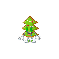 Trees cookies with Money eye cartoon character design - 307340325