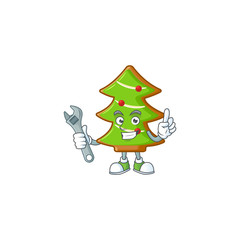 Professional Mechanic trees cookies mascot cartoon character style - 307340561