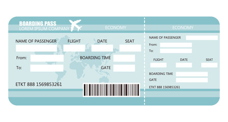 Airline boarding pass