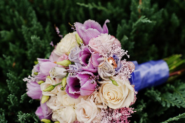 Beautiful modern and elegance wedding bouquet.