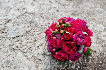 Beautiful modern and elegance wedding bouquet.