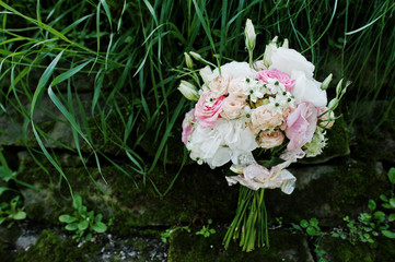 Beautiful modern and elegance wedding bouquet.
