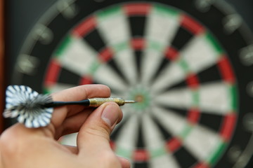 dart on darts board background