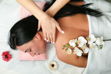 Obraz na płótnie Canvas treatments in the massage room