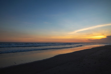 Fototapeta na wymiar Beautiful sunset on the beach