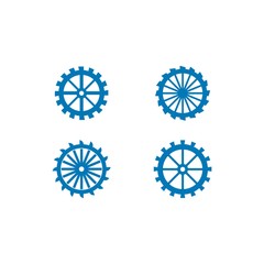 Water mill logo vector icon concept illustration design  - obrazy, fototapety, plakaty