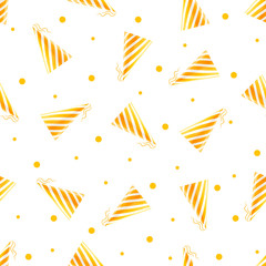 Seamless pattern of birthday caps