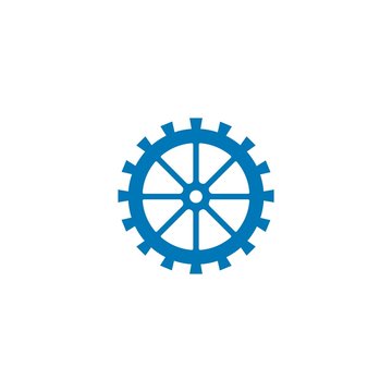 Water mill logo vector icon concept illustration design 